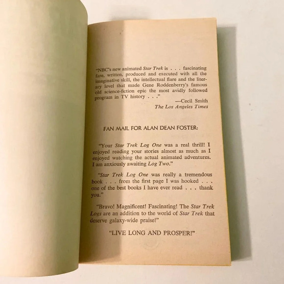 Vintage 1975 Star Trek Log Four Alan Dean  Foster Ballantine Paperback - Picture 6 of 16